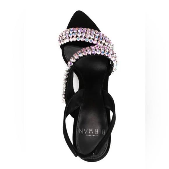 Alexandre Birman Rhinestone Slingback Strappy Heeled Sandals Size: 37 💎💧💦🦋 - Picture 10 of 11